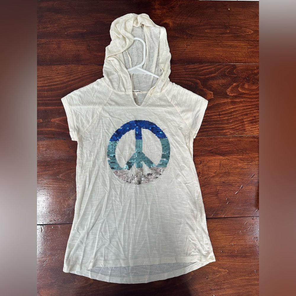 Hooded peace size t-shirt (M)